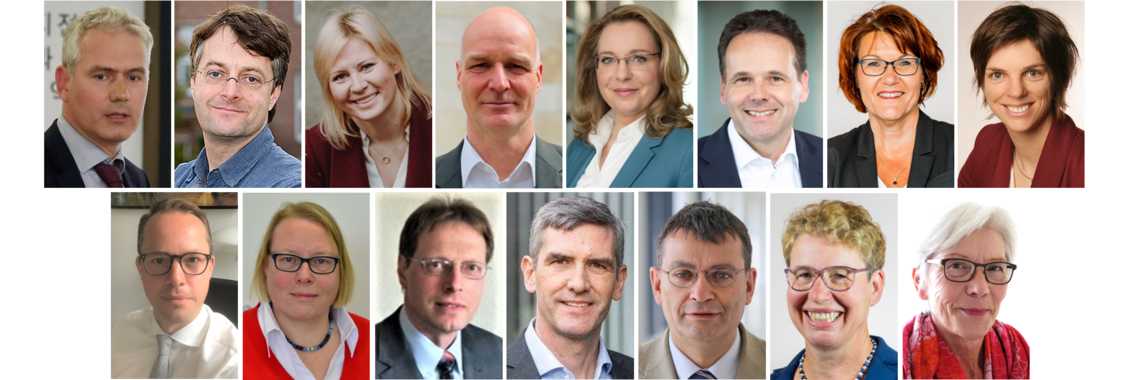 Porträt von Personen nebeneinander