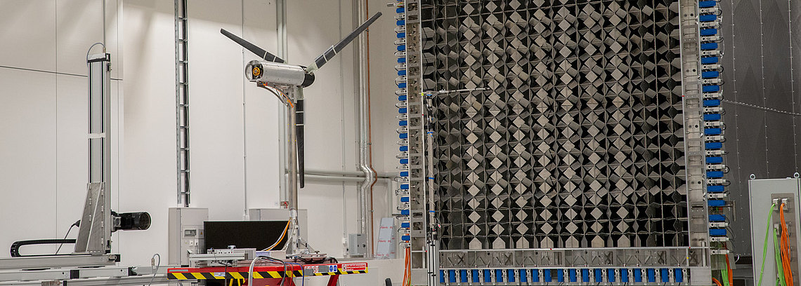 kleine Windturbine in einem Labor